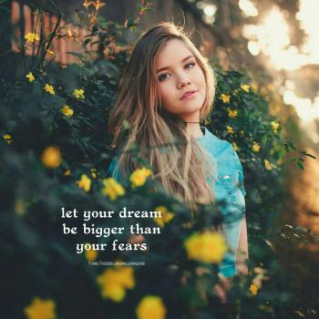 عکس پروفایل انگلیسی let your dream be bigger than your fears و عکس نوشته
