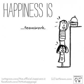 عکس پروفایل انگلیسی Happiness is teamwork