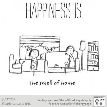 عکس پروفایل انگلیسی Happiness is the smell of home