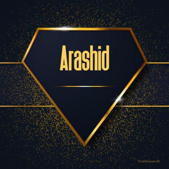 عکس پروفایل اسم انگلیسی آراشید طلایی Arashid