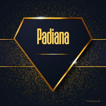 عکس پروفایل اسم انگلیسی پادینا طلایی Padiana و عکس نوشته