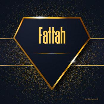 عکس پروفایل اسم انگلیسی فتاح طلایی Fattah و عکس نوشته