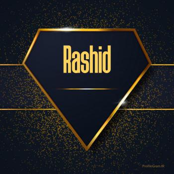 عکس پروفایل اسم انگلیسی رشید طلایی Rashid و عکس نوشته