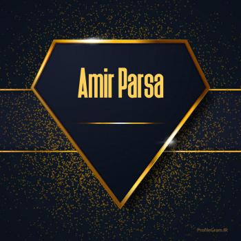 عکس پروفایل اسم انگلیسی امیرپارسا طلایی Amir Parsa