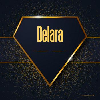 عکس پروفایل اسم انگلیسی دلارا طلایی Delara