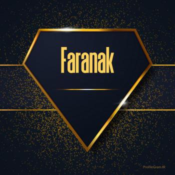 عکس پروفایل اسم انگلیسی فرانک طلایی Faranak و عکس نوشته