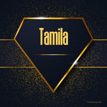 عکس پروفایل اسم انگلیسی تامیلا طلایی Tamila