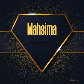 عکس پروفایل اسم انگلیسی ماه سیما طلایی Mahsima
